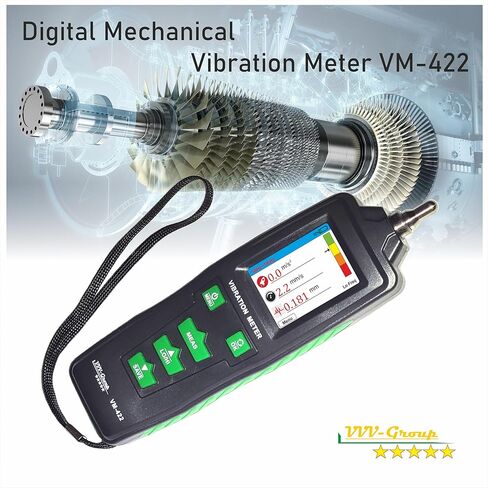 مقياس الاهتزاز VM-422 مقياس الاهتزاز الرقمي معدات تحليل الاهتزاز المحمولة قياس سرعة النزوح للآلات المتحركة in Kuwait