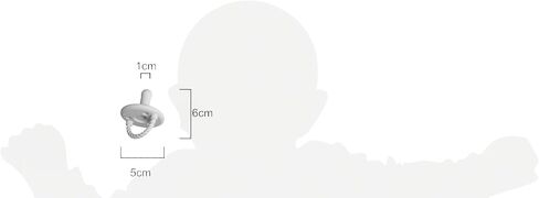 لهاية أطفال من السيليكون - لهاية لحديثي الولادة - خالية من مادة BPA - عبوتين - سيليكون صالح للطعام - فتحتين للهواء لمزيد من الأمان (طبيعي، رمادي) in Saudi Arabia