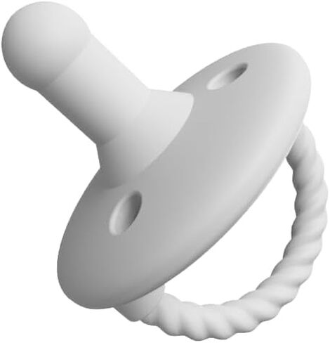 Silicone Baby Pacifier - Pacifier for Newborn - BPA Free - Two Pack - Food Grade Silicone - Two air Holes for Added Safety (Natural, Grey) in Saudi Arabia