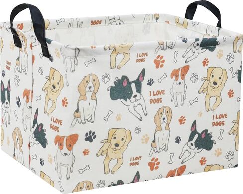 Rectangular Kids Storage Basket Gift Basket Baby Storage Basket Cute Kids Toy Storage Bin Organizer Shelf Book Basket Room Decor(Dogs) in Saudi Arabia