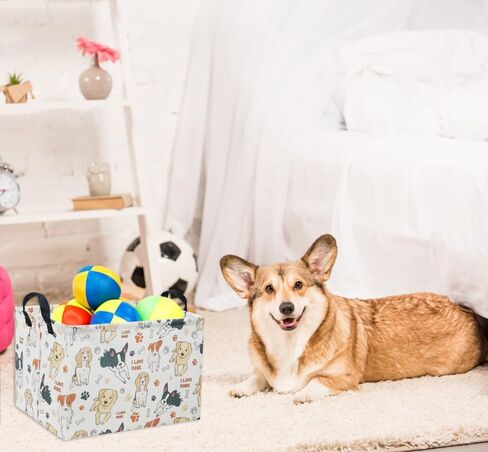Rectangular Kids Storage Basket Gift Basket Baby Storage Basket Cute Kids Toy Storage Bin Organizer Shelf Book Basket Room Decor(Dogs) in Saudi Arabia