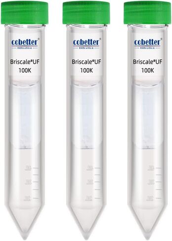 Briscale® Pack of 15 Ultra Centrifugal Filter 4mL Ultrafiltration Centrifuge Tube Unit with Regenerated Cellulose RC Membrane 3kDa in Saudi Arabia