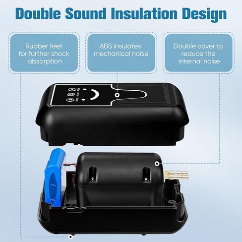 مضخة هواء لحوض السمك من كيدسوم، مهوية تعمل بالبطارية القابلة لإعادة الشحن لطعم الأسماك، مضخة مهوية الطعم المحمولة لخزان الأسماك حتى 5-200 جالون، فقاعات حوض السمك USB لصيد الأسماك في الهواء الطلق والتحرك وانقطاع الطاقة in Kuwait