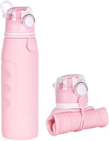 Valourgo 35 oz Collapsible Water Bottle, Large bpa Free Travel Water Bottle Reusable Water Bottle(Black) in Saudi Arabia