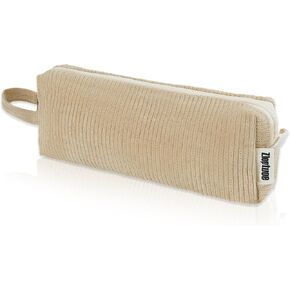 Pencil Case Pen Pouch, Soft Corduroy Small Pencil Bag, Cute School Supplies Pen Bag Organizer Stationery for Teen Girl Boy Men Women White in Saudi Arabia