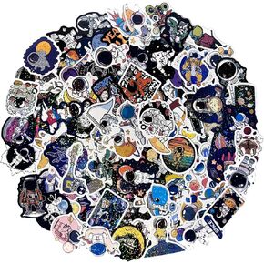 100pcs ملصقات رائد فضاء حزمة ، شارات المساحة المقاومة للماء الفينيل لزجاجة المياه ، ملصقات الفضاء للأطفال محمول من أجهزة الكتب المحمولة ، شارات الفضاء الخارجي للبالغين النساء المراهقات in Kuwait