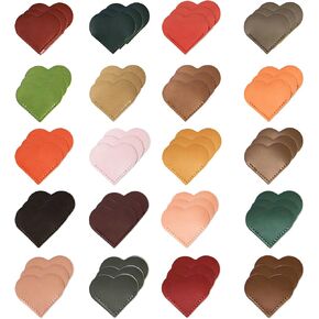 60pcs Leather Heart Shape Bookmark Cute Page Corner Bookmark Lovers Gifts Accessories Clips for Reading Gifts for School Office Bookworm Present Home (Classic) in Saudi Arabia