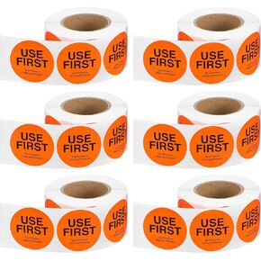 3000 Pcs Use First Stickers Food Service, 1.5 Inch Inventory Control Labels for Restaurant, Permanent Adhesive Food Circle Dot Label Paper (Orange) in Saudi Arabia