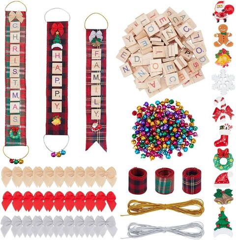 Benecreat 340pcs Christmas Ornaments Kit ، أشكال صغيرة متنوعة (رقاقات الثلج/الأشجار/الأجراس) in Saudi Arabia