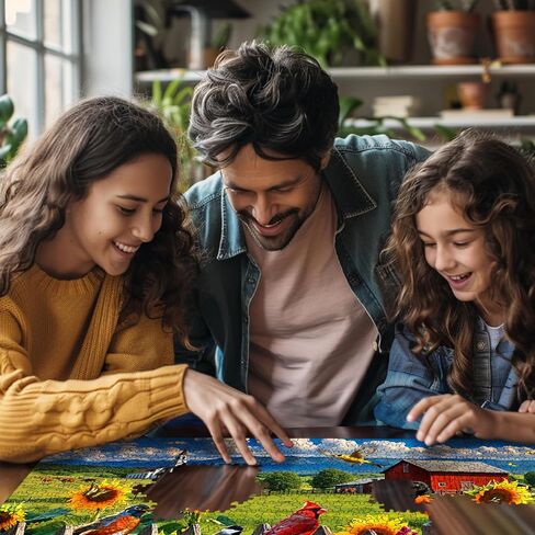 White Mountain Sunday Gathering 500 Piece Spring Puzzles Scenic Country Landscape Puzzle for Adults and Families in Saudi Arabia