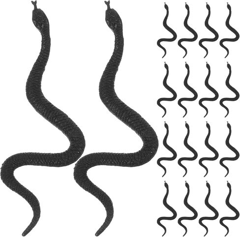 Cabilock Fake Snake 100pieces Rubber Realistic Snake Small Lifelike 3.37in Models Prank Prop for Halloween, April Fool’s Day Party Decoration in Kuwait
