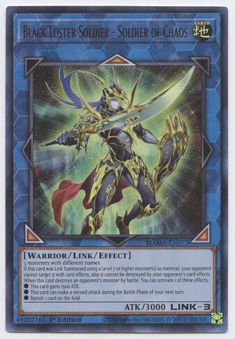Black Luster Soldier - Soldier of Chaos - MAMA-EN073 - Ultra Rare - 1st Edition in Saudi Arabia