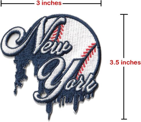 SMC Store City of New York Baseball Logo Patch Patch Embroidery Baseball Fan Team Team Iron on Sew on in Saudi Arabia