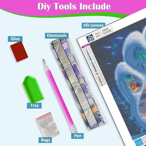 مجموعات الرسم الماسي 5D للبالغين المبتدئين ، قطار ثلجي الشكل الخاص بالفن الماس ، DIY شتاء الحفر الماس الماس GEM GEM مجموعات للبالغين ، ديكور الجدار المنزلي 11.8x11.8 بوصة in Saudi Arabia