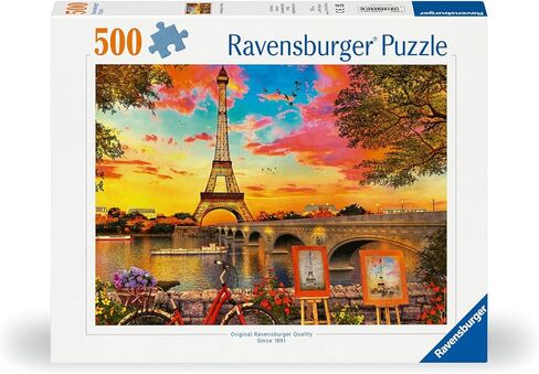Ravensburger - Evening in Paris - 500 Piece Jigsaw Puzzle - Stunning, Vivid Imagery of Paris at Dusk - Bold Colors - Inspiring Scene - Ideal Gift - Frameable Art - Screen-Free Fun - Puzzles for Adults in Saudi Arabia
