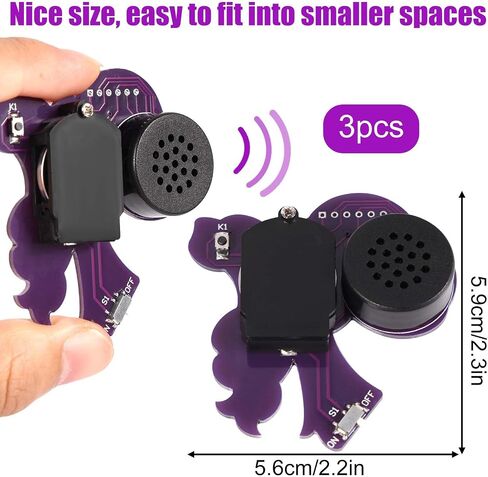 3pcs Prank Screaming Goat Noise Maker, Purple Screaming Goat Appearance 8 Kinds Funny Scream Sounds Hidden Prankster Stuff Machine for Home School Adults Gag Joke Gifts in Saudi Arabia