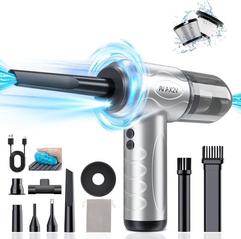Handheld Vacuum Cordless Rechargeable 19000PA Car Vacuum Cleaner, Low Noise Portable Vacuum for Car, with Cleaning Gel for Car Detailing Keyboard Cleaner Home Cleaning in Saudi Arabia