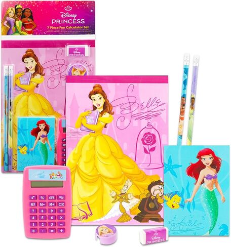 Disney Princess Pencil Case for Kids - Bundle with Princess Pencil Case ، Gel Als ، أقلام الرصاص ، الحقيبة ، الملصقات ، المزيد | لوازم مدرسة ديزني للأولاد والبنات in Saudi Arabia