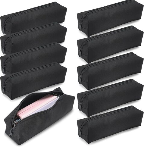 30 Pcs Small Black Pencil Case Portable Pencil Pouch Student Marker Pen Bag Office Stationery Organizer Capacity Pen Case Back to School Supplies in Saudi Arabia