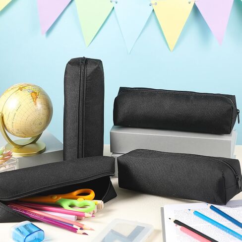 30 Pcs Small Black Pencil Case Portable Pencil Pouch Student Marker Pen Bag Office Stationery Organizer Capacity Pen Case Back to School Supplies in Saudi Arabia