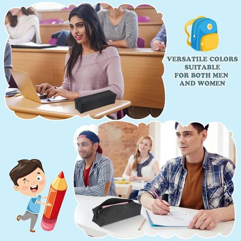 30 Pcs Small Black Pencil Case Portable Pencil Pouch Student Marker Pen Bag Office Stationery Organizer Capacity Pen Case Back to School Supplies in Saudi Arabia