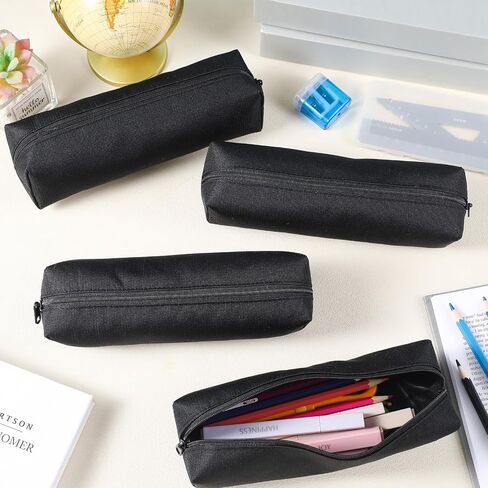30 Pcs Small Black Pencil Case Portable Pencil Pouch Student Marker Pen Bag Office Stationery Organizer Capacity Pen Case Back to School Supplies in Saudi Arabia