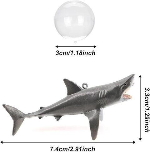1 Pc Floating Shark Ornament - Adjustable Aquarium Shark Animal Decor | Aquarium Floating Shark Thematic Ornaments Suitable for Aquarium All Kinds of Fish Tank and Home, Shark Pool Décor Ornaments in Saudi Arabia