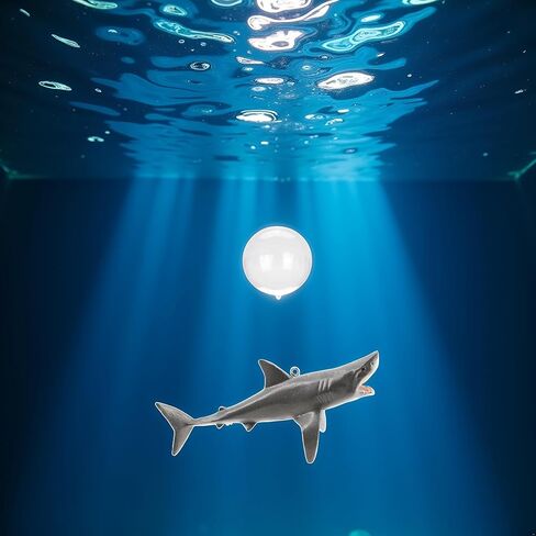 1 Pc Floating Shark Ornament - Adjustable Aquarium Shark Animal Decor | Aquarium Floating Shark Thematic Ornaments Suitable for Aquarium All Kinds of Fish Tank and Home, Shark Pool Décor Ornaments in Saudi Arabia
