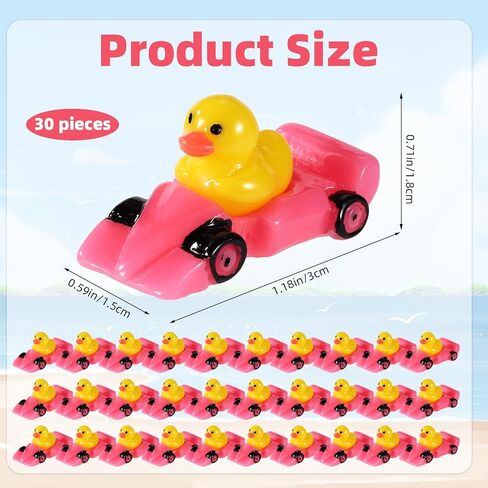 30PCS RACING RESIN RESIN DUCH ، Tiny Small Drag Racing Resing Ducks Dollhouse Miniature Little Little for Car تحت عنوان DIC DIY Micro Garden Landscape Bonsai (Blue) in Saudi Arabia