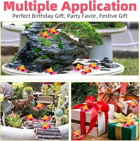 30PCS RACING RESIN RESIN DUCH ، Tiny Small Drag Racing Resing Ducks Dollhouse Miniature Little Little for Car تحت عنوان DIC DIY Micro Garden Landscape Bonsai (Blue) in Saudi Arabia