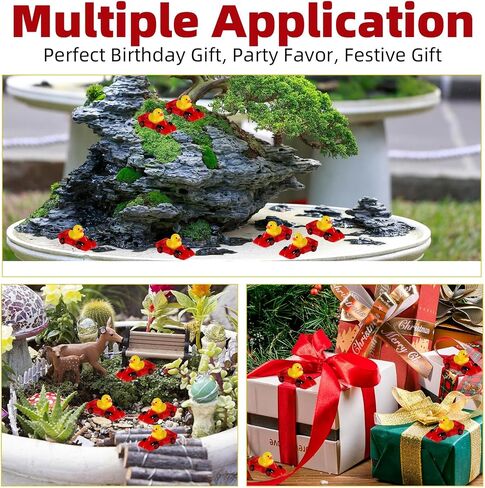 30PCS RACING RESIN RESIN DUCH ، Tiny Small Drag Racing Resing Ducks Dollhouse Miniature Little Little for Car تحت عنوان DIC DIY Micro Garden Landscape Bonsai (Blue) in Kuwait