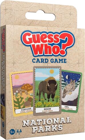 GUESS WHO? Card Game: National Parks Edition, Featuring Iconic Wildlife - Cougar, Pelican, Bat, Quail & More, Classic Deduction Gameplay with Educational Twist, Officially Licensed Merchandise in Saudi Arabia