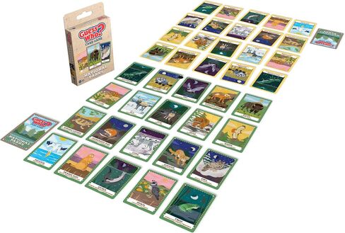 GUESS WHO? Card Game: National Parks Edition, Featuring Iconic Wildlife - Cougar, Pelican, Bat, Quail & More, Classic Deduction Gameplay with Educational Twist, Officially Licensed Merchandise in Saudi Arabia