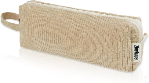 Pencil Case Pen Pouch, Soft Corduroy Small Pencil Bag, Cute School Supplies Pen Bag Organizer Stationery for Teen Girl Boy Men Women White in Saudi Arabia
