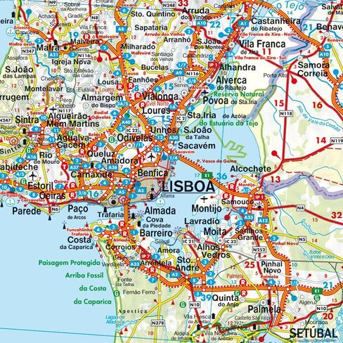 Portugal, road map 1:500,000 in Saudi Arabia