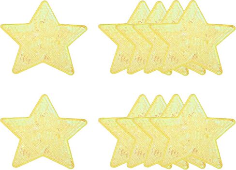 MECCANIXITY 10 Pcs Sequin Star Iron on Patches, 2.6 x 2.4 Inch Embroidery Sequin Patches for Clothing Repair Backpack Shoes Decoration, Deep Blue in Saudi Arabia