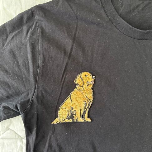 4" Golden Retriever Labrador Dog Iron On Patch - Embroidered Dogs Applique Appliques Iron On Sew On Patches for Holes, Clothing, Jeans, Hat, Backpacks, Clothes in Saudi Arabia