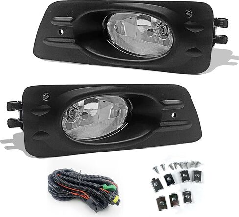 استبدال مصابيح الضباب للقيادة لسيارة Honda CRV 2007 2008 2009 مع مصابيح الهالوجين H11 12V 55W والتبديل ومجموعة الأسلاك (عدسة واضحة) in Kuwait