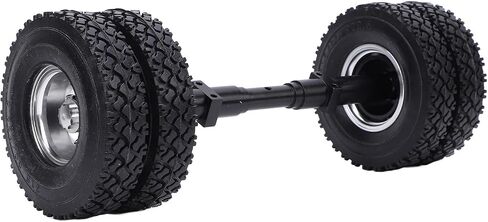 Keenso RC Rear Axle Tire 85mm Rubber Tread 12mm Hex Drive for 1/14 Tractor Trailer with Aluminum Alloy Hub High Load Bearing in Saudi Arabia
