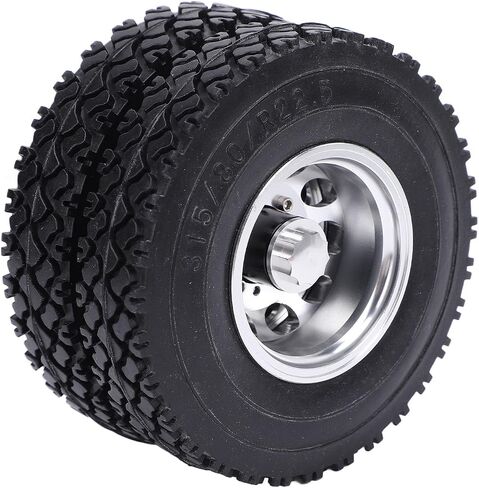 Keenso RC Rear Axle Tire 85mm Rubber Tread 12mm Hex Drive for 1/14 Tractor Trailer with Aluminum Alloy Hub High Load Bearing in Saudi Arabia