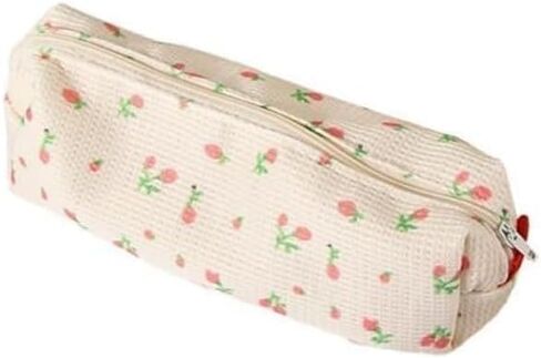 Pink Floral Style Pencil Bag, Pen, Pencil and Marker Cases, Organizer, Cosmetic Makeup Storage Bag in Saudi Arabia