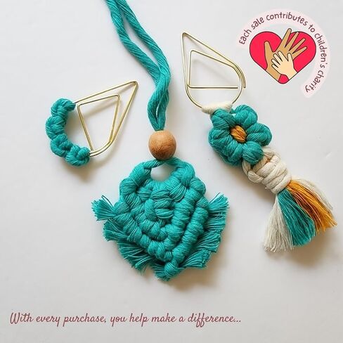 Set of 3 Whimsical Bookmark | Book tabs Classroom Must Haves Crochet Flower Bookmark Paper Clips Bullet Journal Tassels for Bookmarks Cute Things Teacher Must Haves in Saudi Arabia
