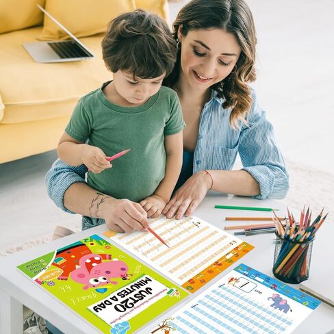 112 Pages Alphabet Tracing Book for PreK Kindergarten Alphabet and Numbers Handwriting & Tracing Workbook 26 Letters Numbers 0-9 Writing Practice Worksheets with Color-Coded Blocks for Home School in Saudi Arabia