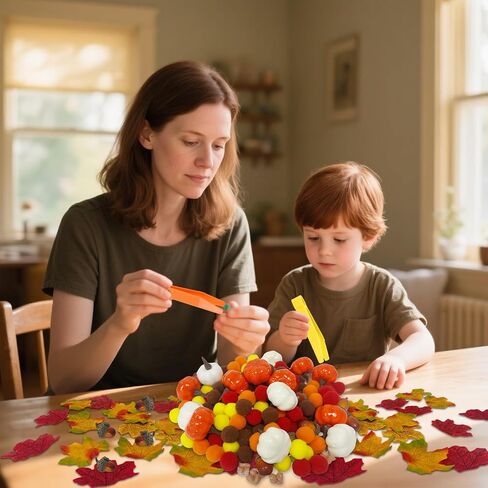 320 PCS Fall Fall Bin Fulers Decorations ، حشو بن الحسية ، أوعية اليقطين ، بومبوم ، أوراق القيقب ، السناجب ، القرع ، البلوط ، مخاريط الصنوبر لسقوط عيد الهالوين الخريف in Saudi Arabia