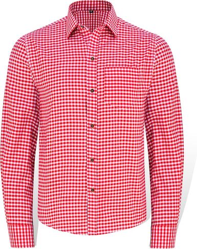 TRENDS Men’s Bavarian Oktoberfest Shirt – Traditional German Lace-Up Collar Pullover – Soft, Breathable Cotton Blend in Kuwait