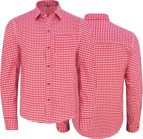 TRENDS Men’s Bavarian Oktoberfest Shirt – Traditional German Lace-Up Collar Pullover – Soft, Breathable Cotton Blend in Kuwait