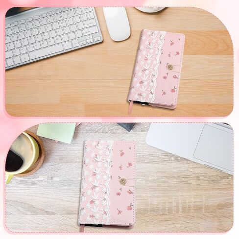 2 PCS Coequette Pink Lace Floral Noteboy Gift Set Book Book with Pen Coquette Stuff Precette Preppy Protable for Girls Women in Kuwait