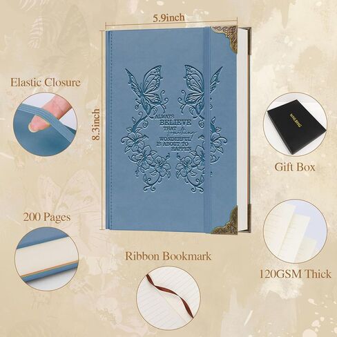 هدايا Whlbhg Butterfly للنساء رجال مجلة Butterfly Butterflor Notebricte Notebricking Gift Inspirational A5 Pink Notebooks for Work Travel School (bink bink bink) in Kuwait