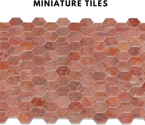 240 PCS ، Dollhouse Flooring ، 1:12 Scale Doll House Shexagonal Philes ، Miniature Floor ، LeMoSio! (التراكوتا) in Kuwait