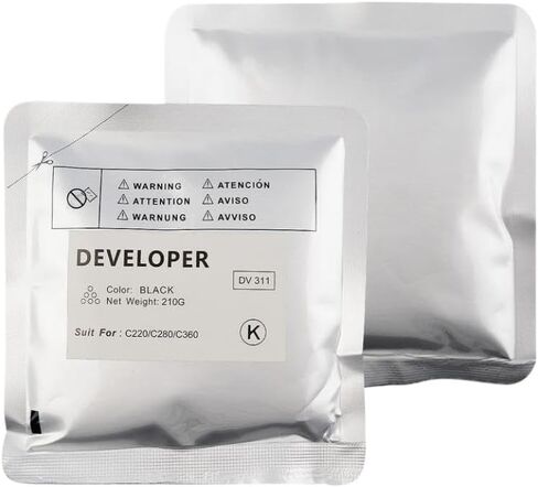 4pcs DV311 Developer Powder Compatible with DV-311 C220 C280 C360 Printers Iron Powder(4pcs Cyan 210g) in Saudi Arabia